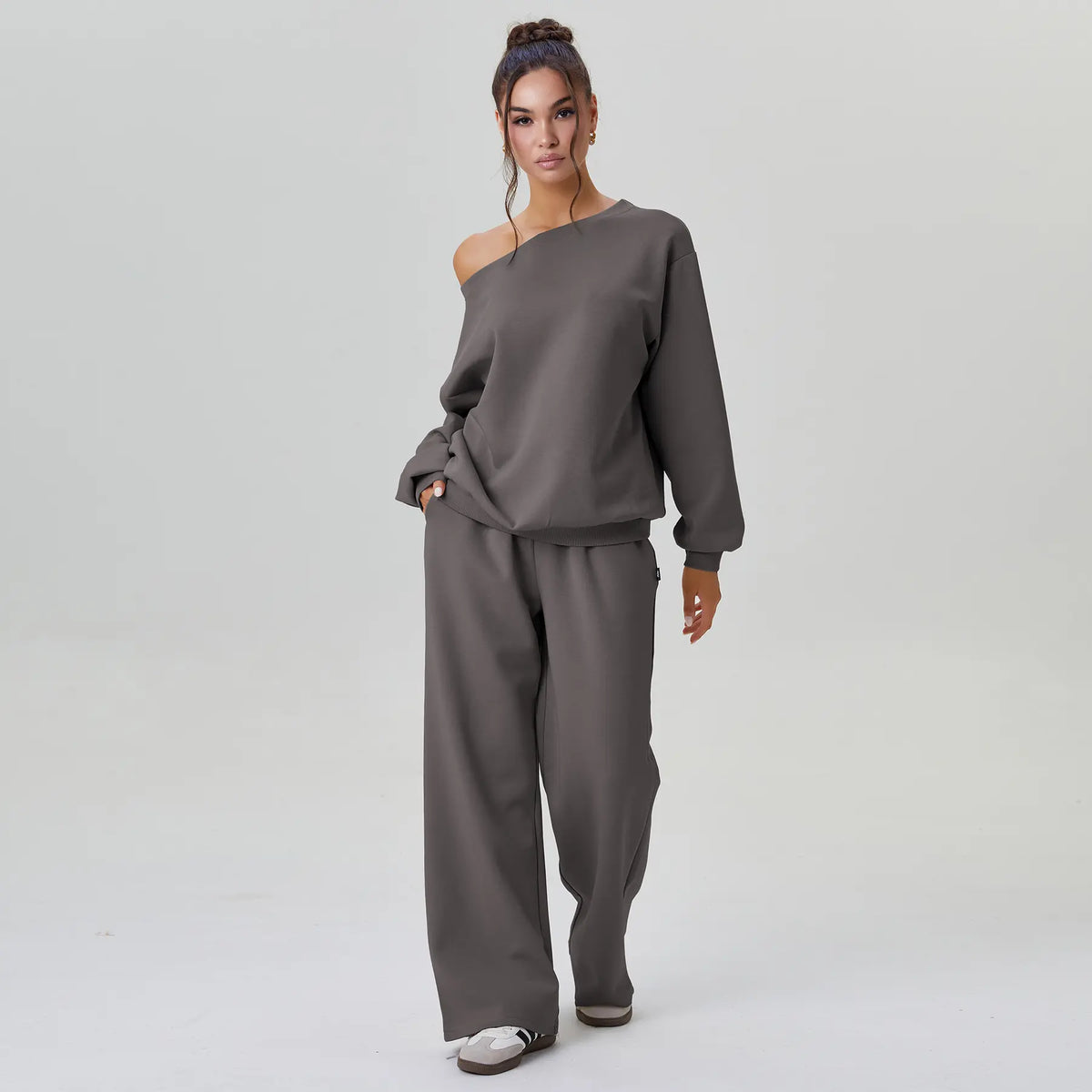 Off-Shoulder Lounge Co-Ord Set