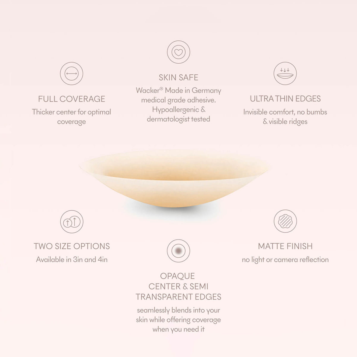 Seamless grippy nipple covers