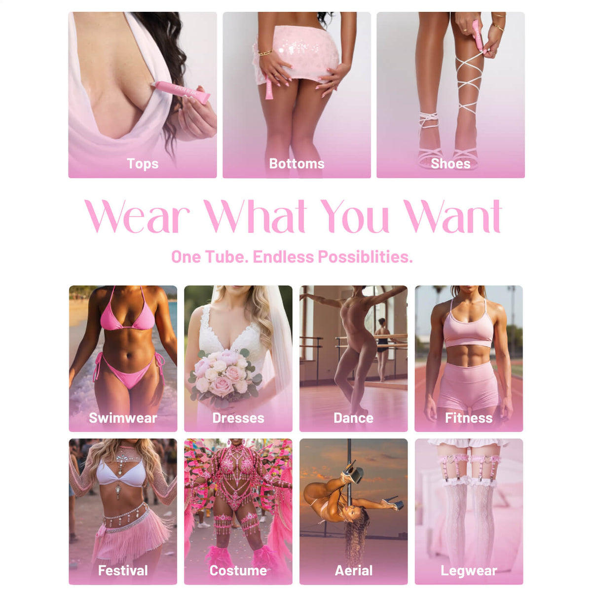 Body Adhesive - Invisible Clothing Security