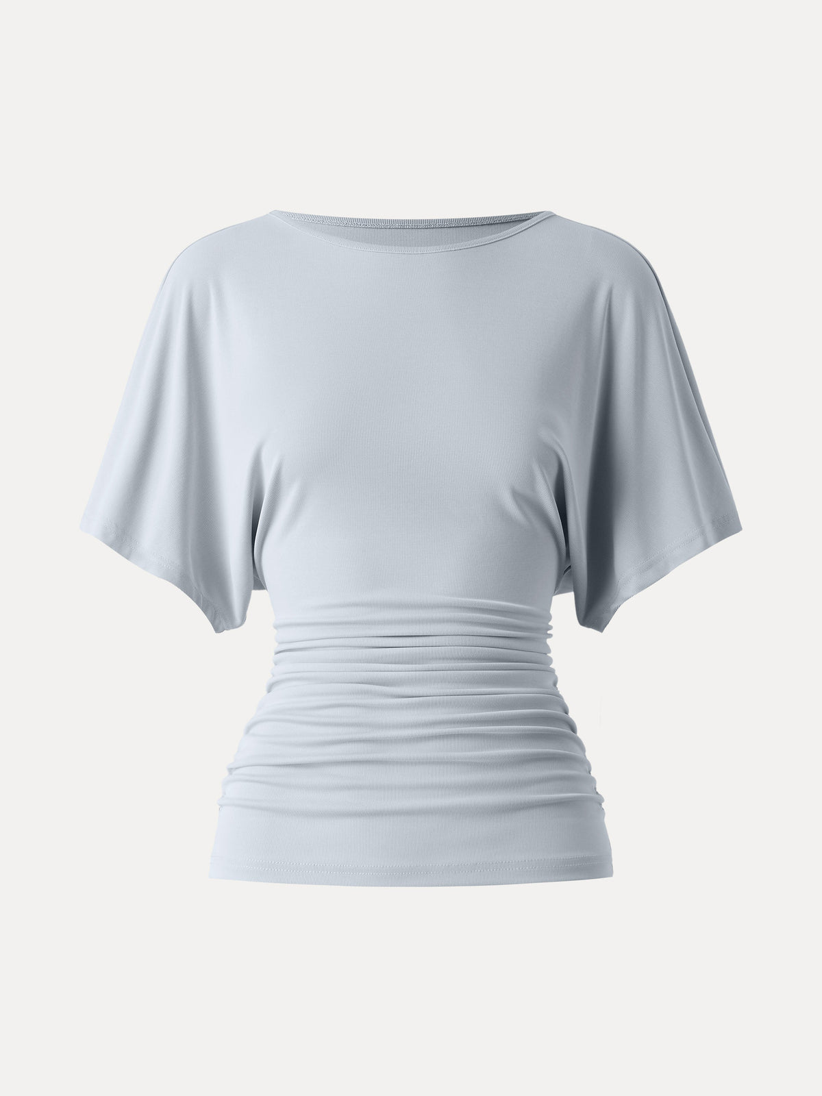 Batwing Ruched Waist-Cinching Top