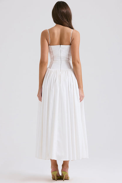 White maxi sundress